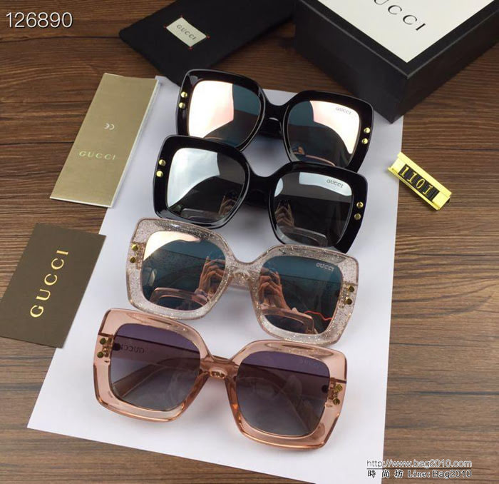 GUCCI古馳 官網同步 歐美風範 原單偏光 女款 太陽鏡  lly1055